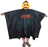 reusable PVC black rain poncho
